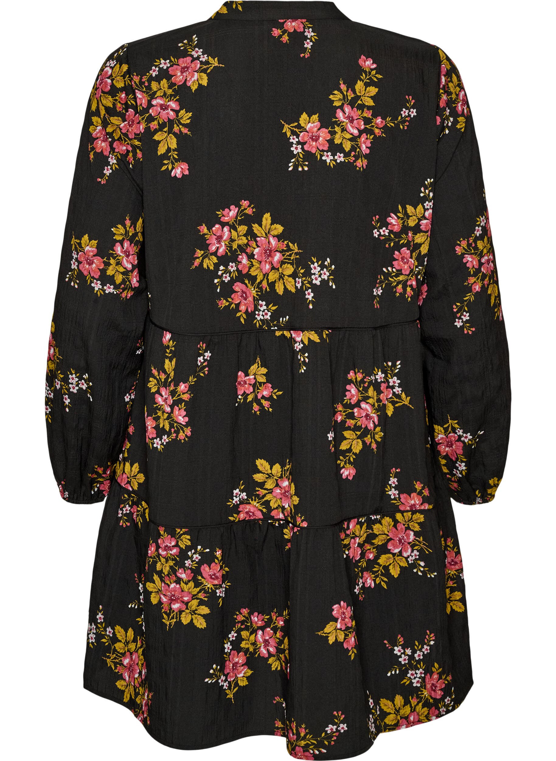 ZizziRobes &agrave; imprim&eacute; floral avec fermeture &agrave; cravate, Noir, Packshot image number 1