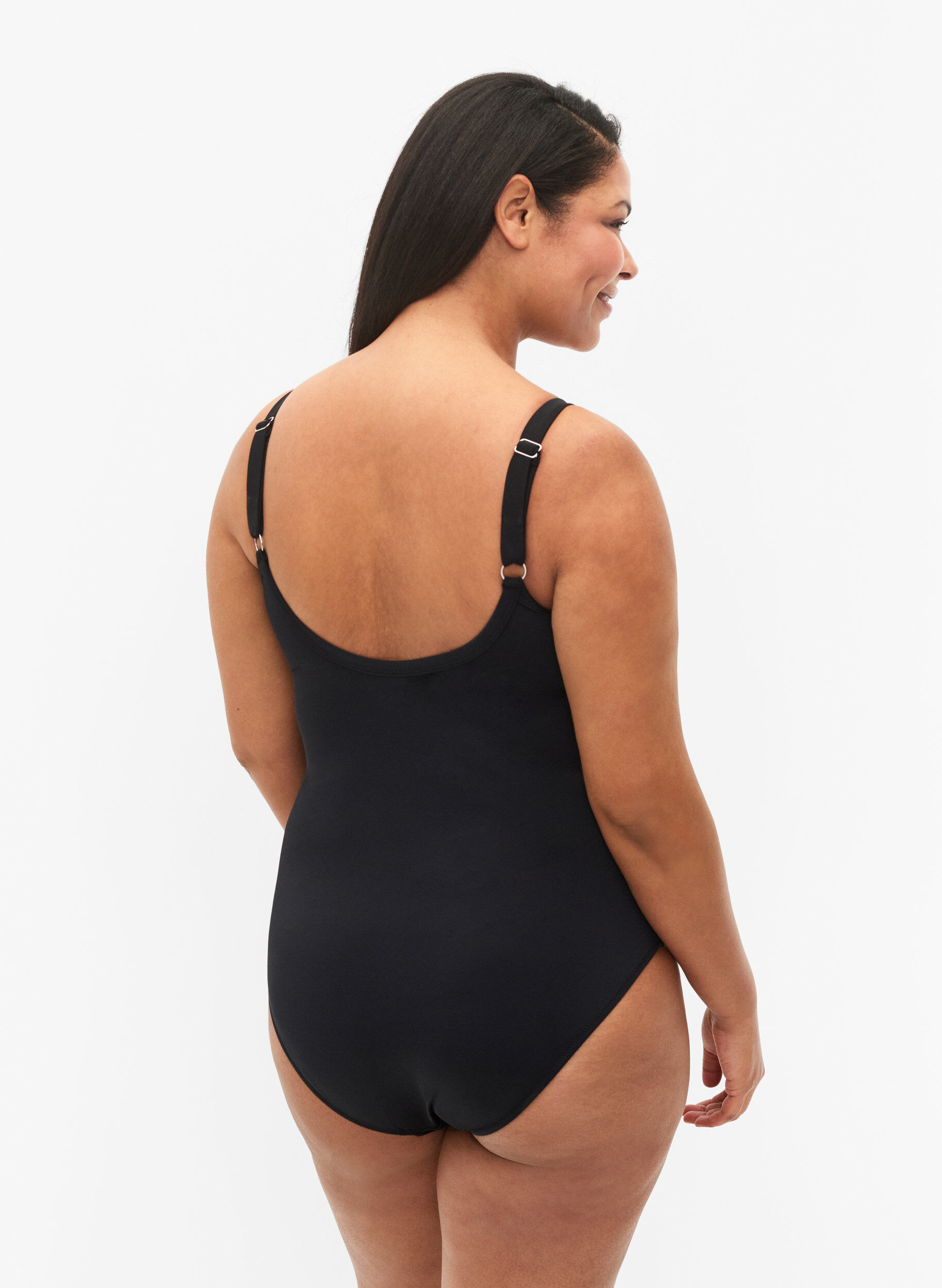 Zizzi Maillot de bain avec draperies, Black, Model image number 1