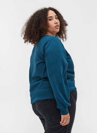 Sweatshirt met ronde hals en lange mouwen, Reflecting Pond, Model image number 1