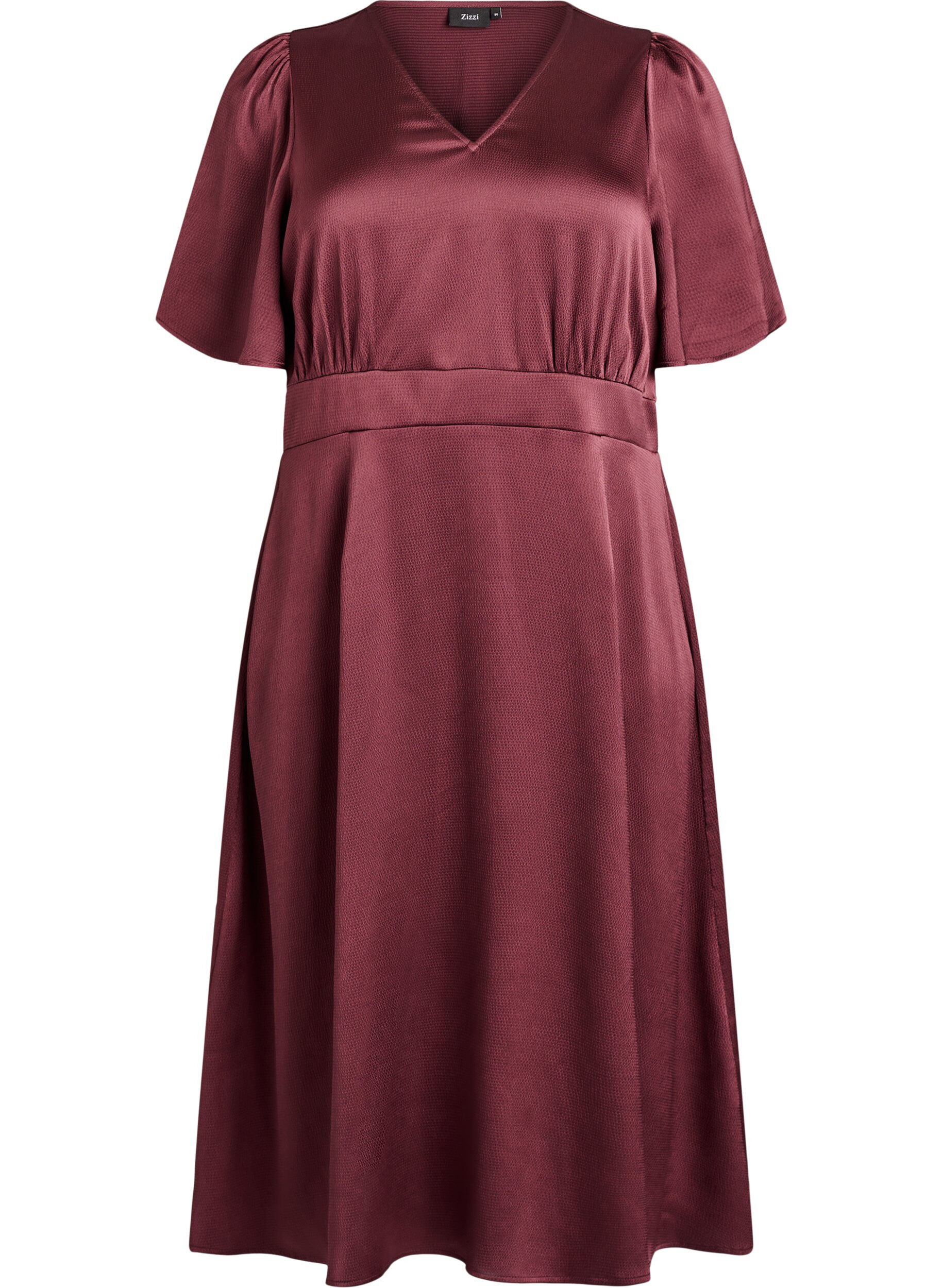 Robe de soir&eacute;e mi-longue &agrave; taille empire