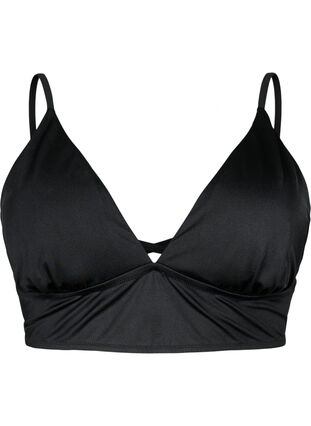 Haut de bikini avec coussinets amovibles et attache dans le dos, Black, Packshot image number 0