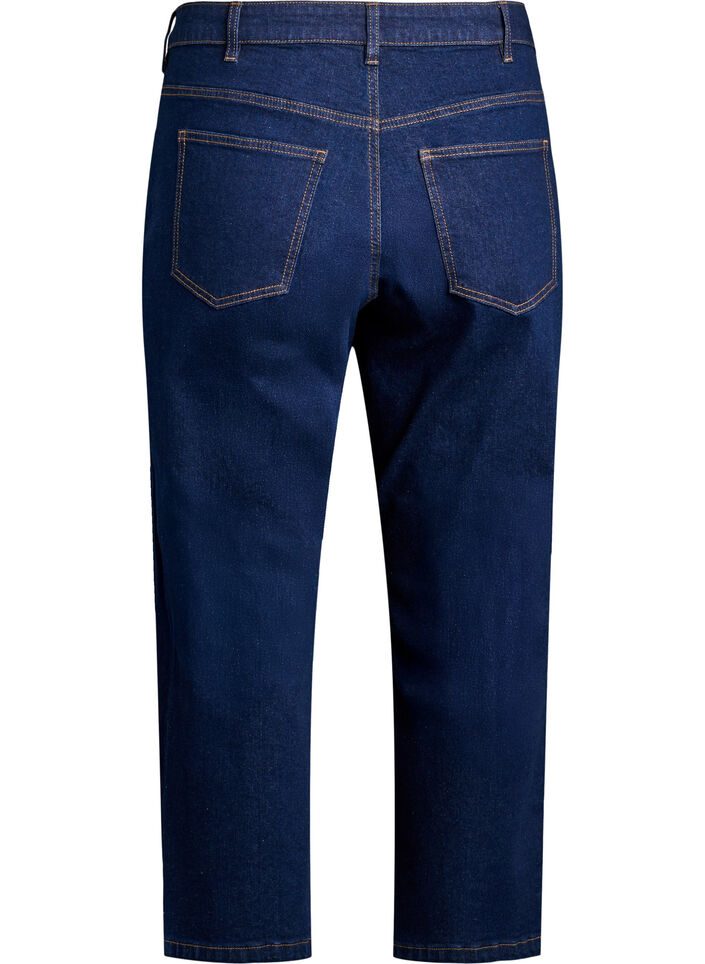 Gecropte Vera jeans met een straight-fit, Blauw, Packshot image number 1