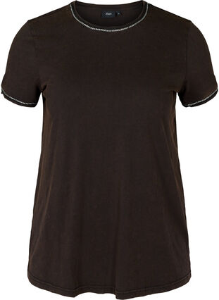 T-shirt à manches courtes avec chaîne, Black Acid Wash, Packshot image number 0
