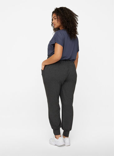 Pantalon ample avec poches, Dark Grey Melange, Model image number 1