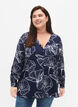 Viscose overhemd met bloemenprint en lange mouwen, Navy B./Big Fl.AOP, Model image number 0