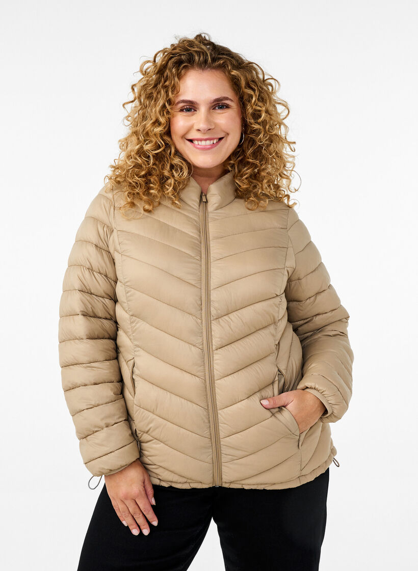 Veste l&eacute;g&egrave;re avec des poches, Marron, Model image number 0