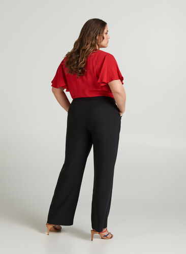 Pantalon classique large, Black, Model image number 0