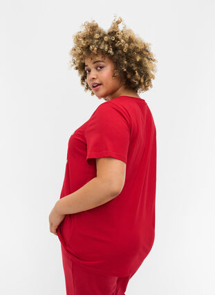 T-shirt de Noël en coton, Tango Red Snowman, Model image number 1