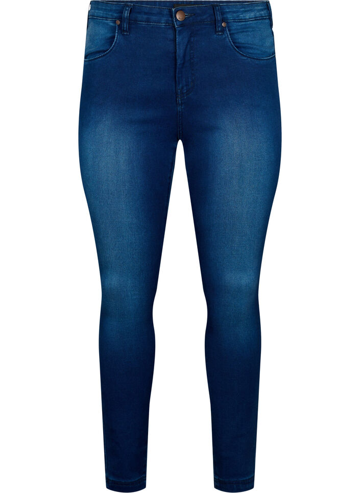 Super slim Amy jeans met hoge taille, Blue Denim, Packshot image number 0