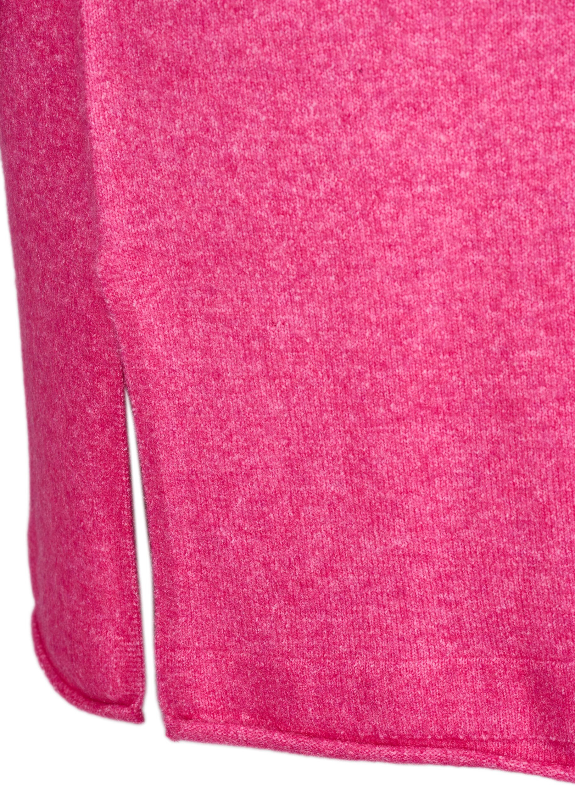 Zizzi Robe en tricot avec des fentes, Raspberry Rose Mel., Packshot image number 4