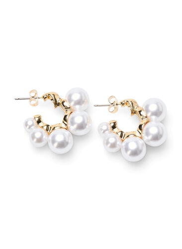 Anneaux en perles, Gold w. Pearl, Packshot image number 0