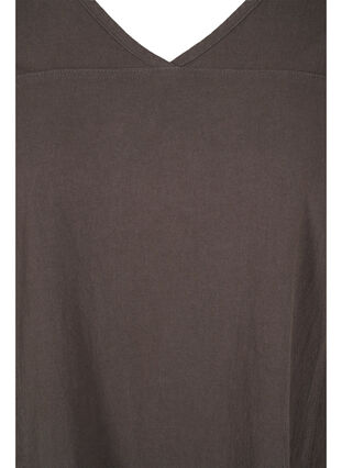 Robe à manches courtes en coton, Khaki Green, Packshot image number 2