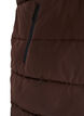 Lange vest met capuchon en zakken, Bruin, Packshot image number 3
