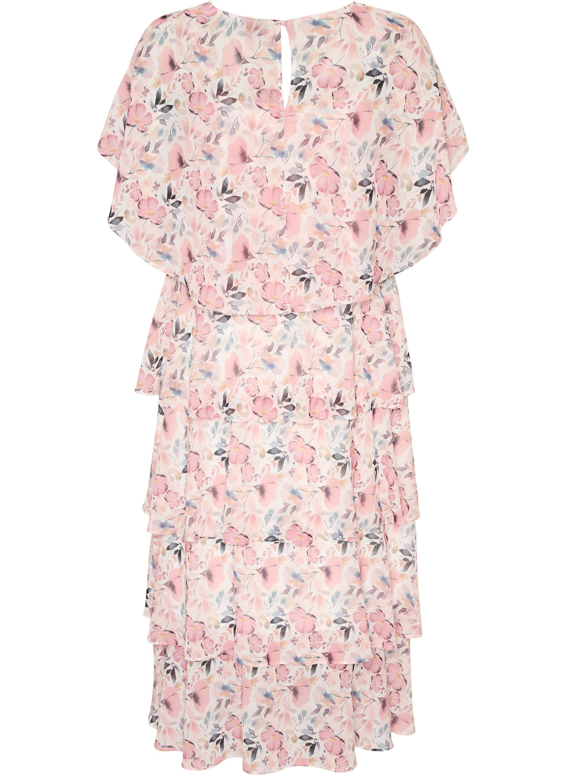 ZizziRobe maxi avec plusieurs couches de volants et cape amovible, Blanc, Packshot image number 1