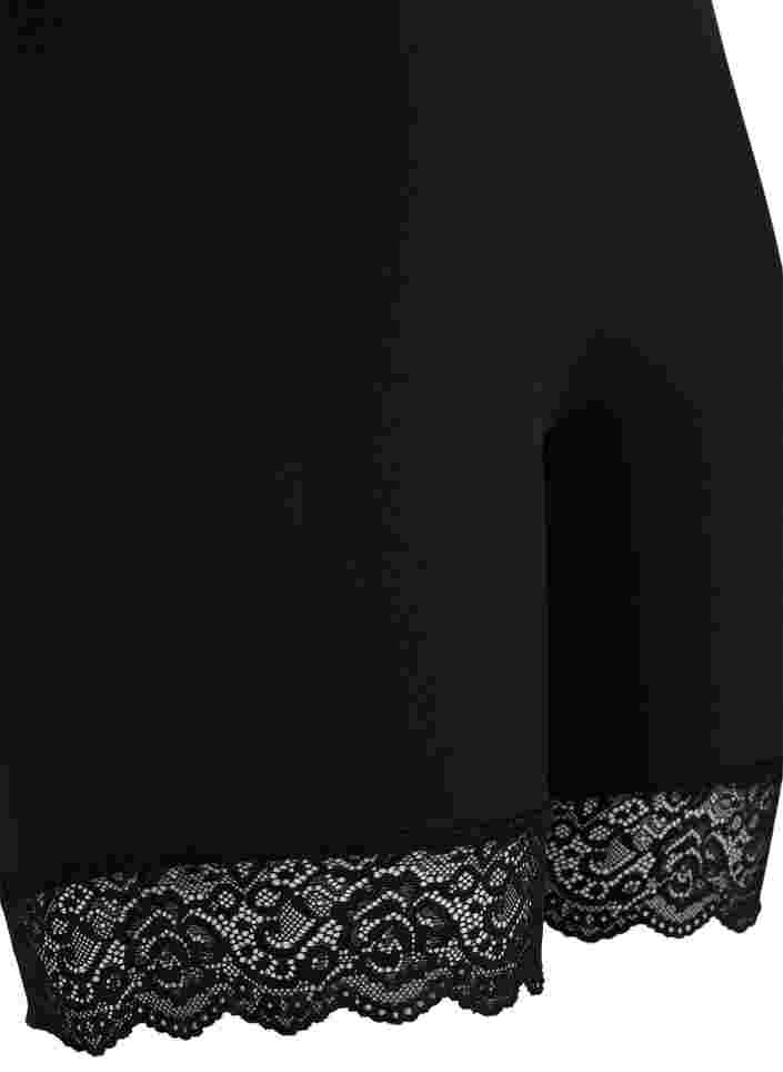 Short sculptant léger bord dentelle, Black, Packshot image number 3