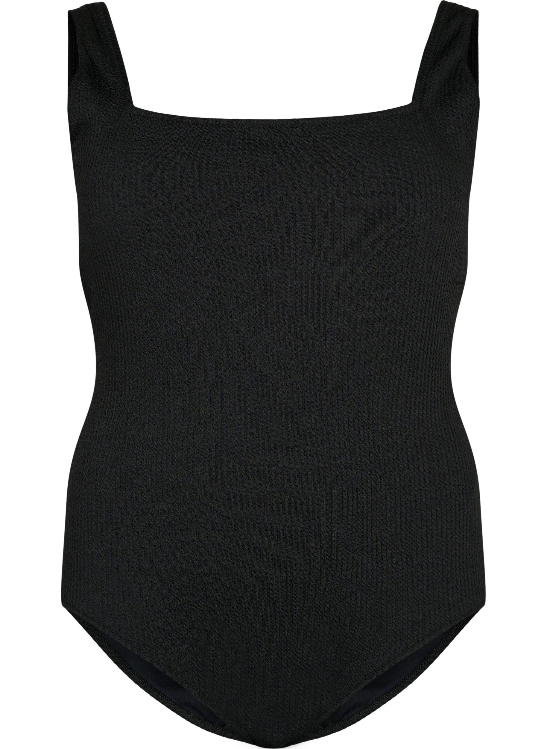 Zizzi Maillot de bain avec structure en cr&ecirc;pe, Black, Packshot image number 0