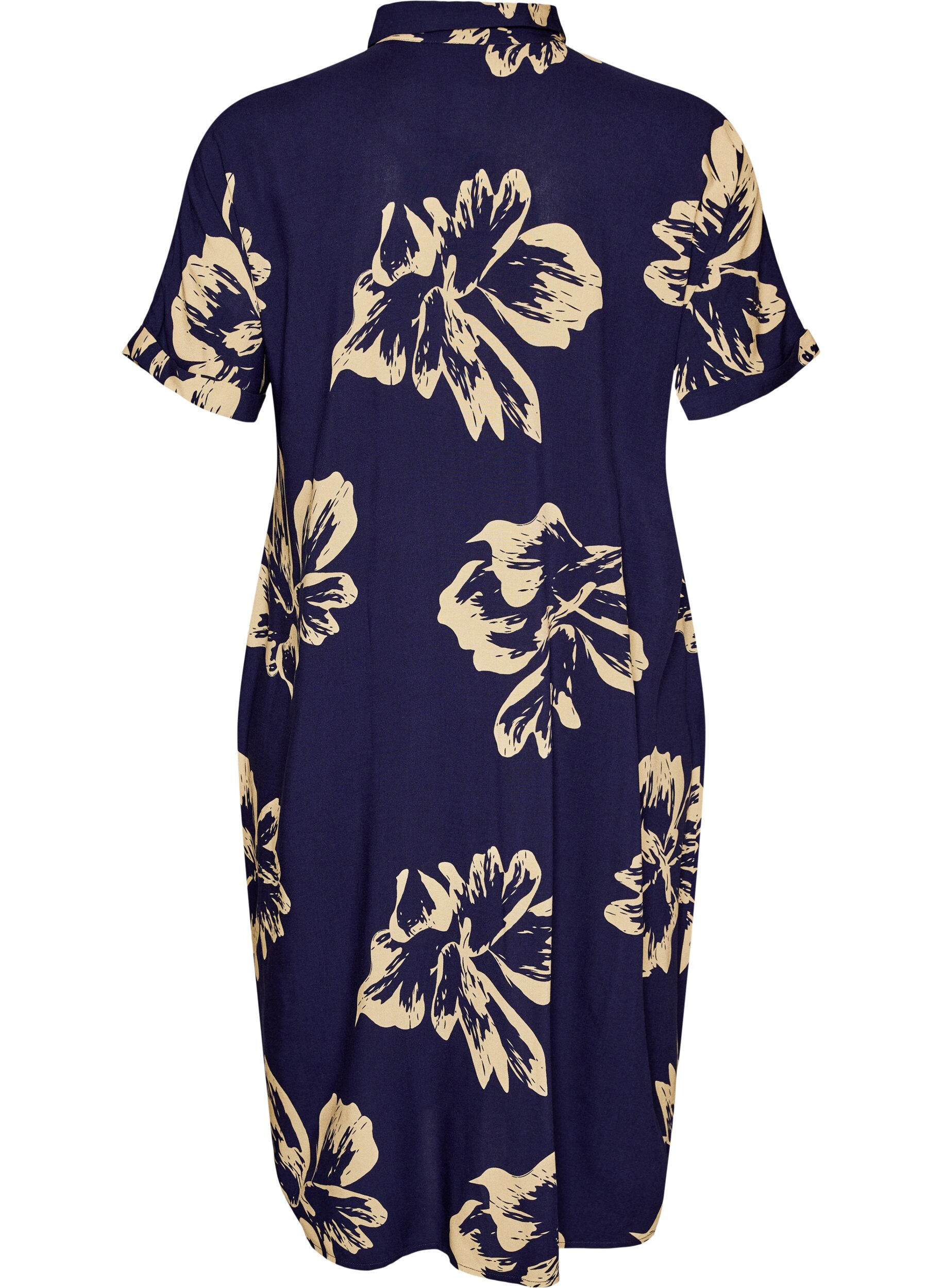 ZizziRobe chemise longue avec manches courtes, Bleu, Packshot image number 1