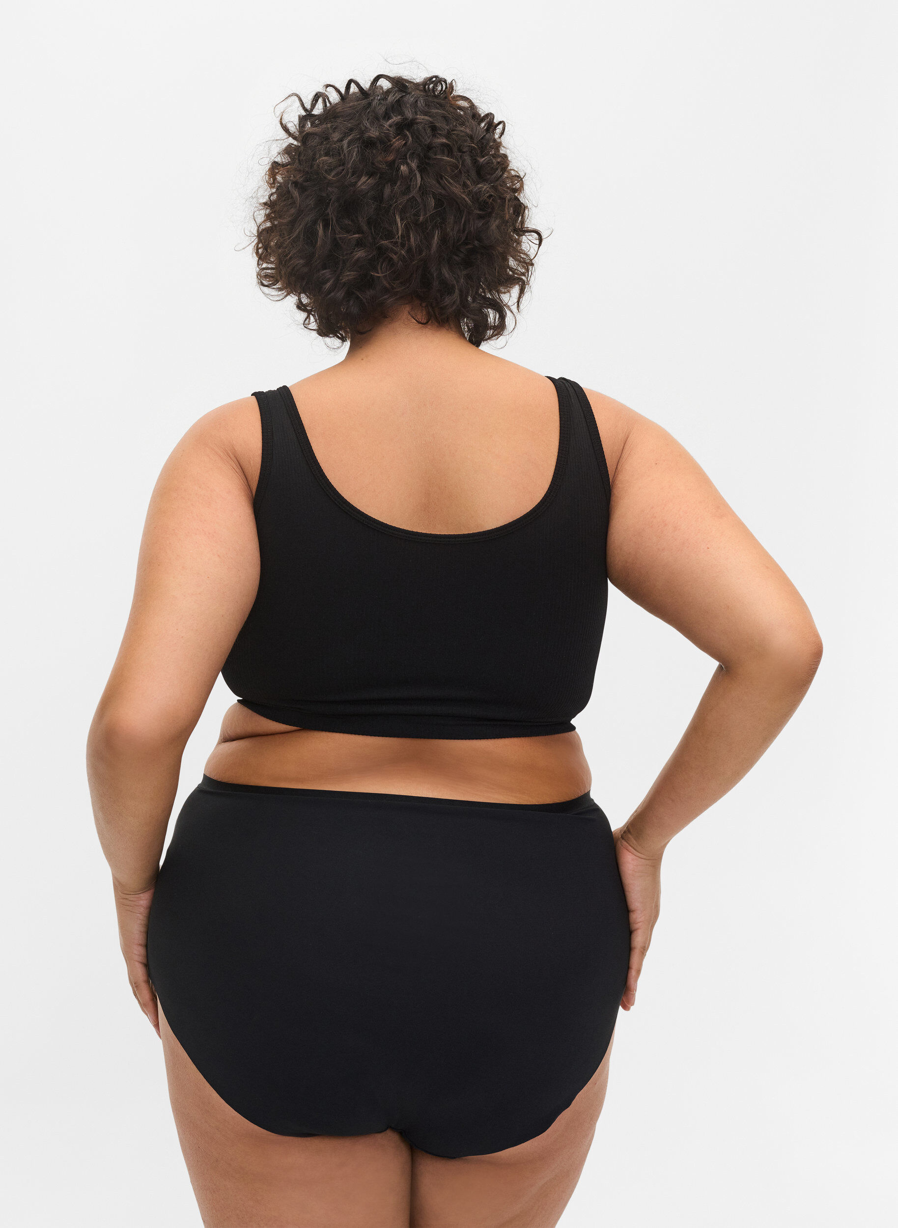 Zizzi Culotte avec taille extra haute, Black, Model image number 1
