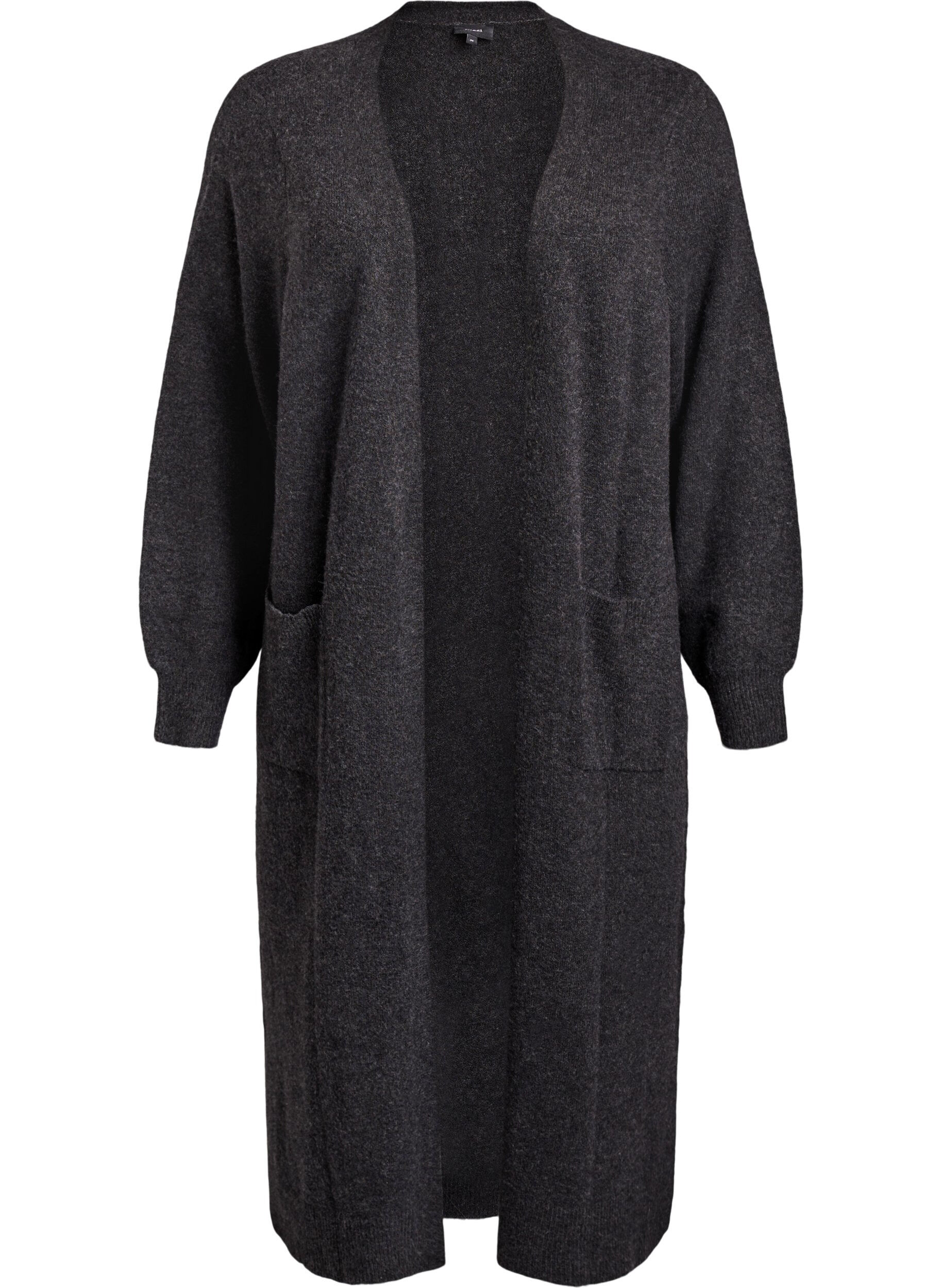 Lange knitted cardigan met zakken