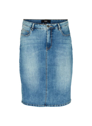 Jupe en jean avec poches, Blue denim, Packshot image number 0