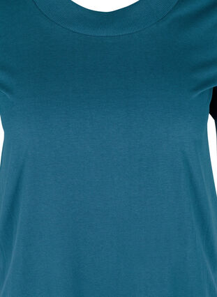 T-shirt met brede rib in de hals en korte mouwen, Reflecting Pond, Packshot image number 2