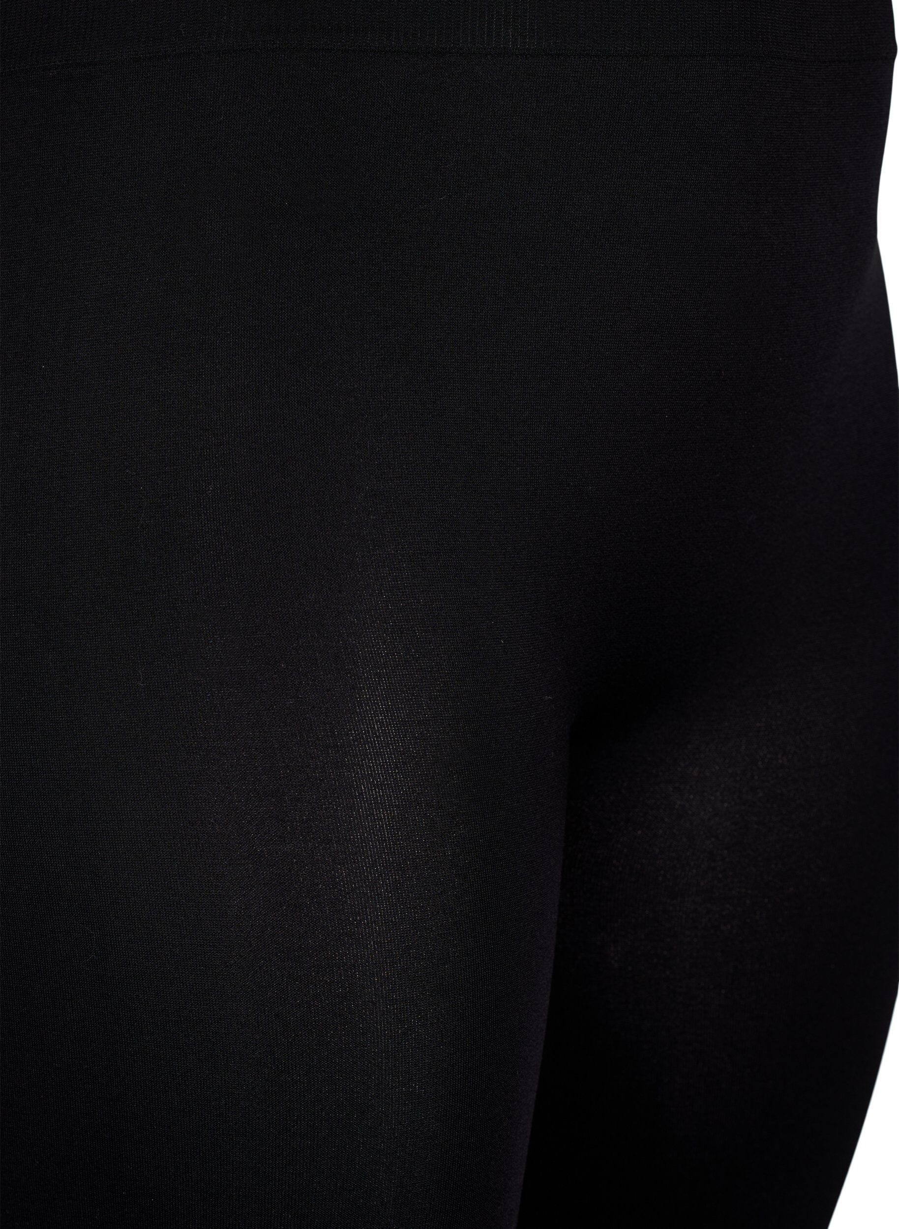Zizzi2-pack naadloze eenvoudige korte broek, Black, Packshot image number 2