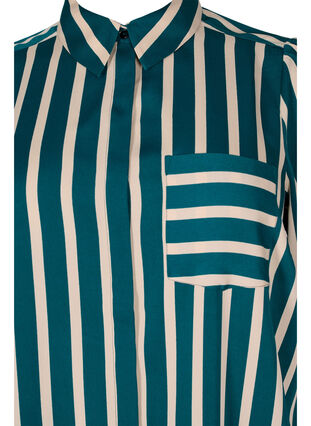 Chemise rayée à manches longues, Green Stripe, Packshot image number 2