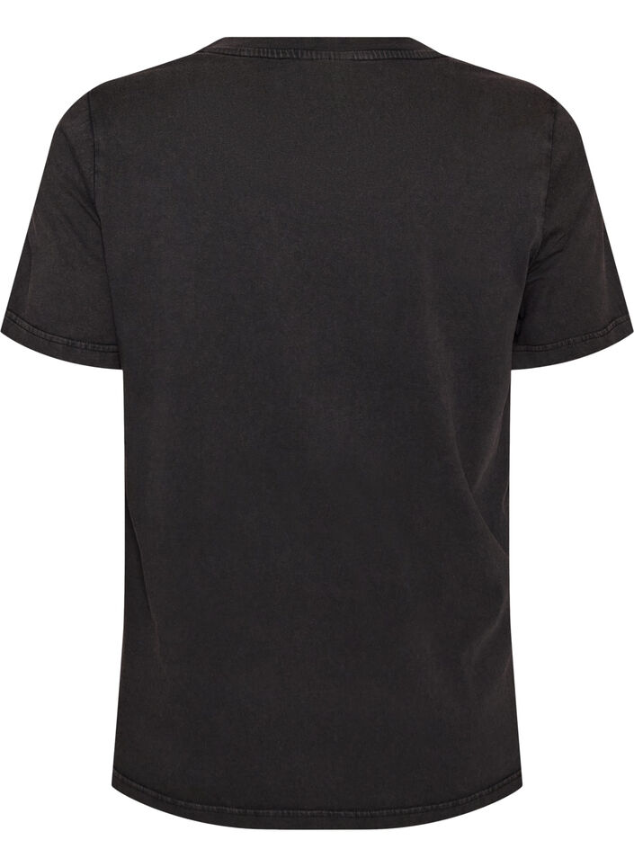 T-shirt en coton bio avec imprim&eacute;, Gris anthracite, Packshot image number 1