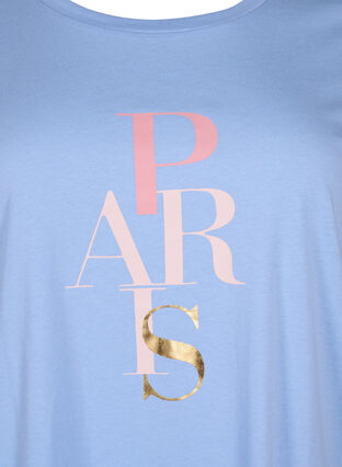 Katoenen T-shirt met tekstopdruk, Serenity w. Paris, Packshot image number 2