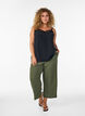 High-waist culottes met een elastische achterkant, Groen, Model image number 0