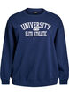 Sweat-shirt avec imprim&eacute; texte, Bleu, Packshot image number 0