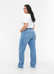  Gemma-jeans met hoge taille en rechte pasvorm, Light blue, Model