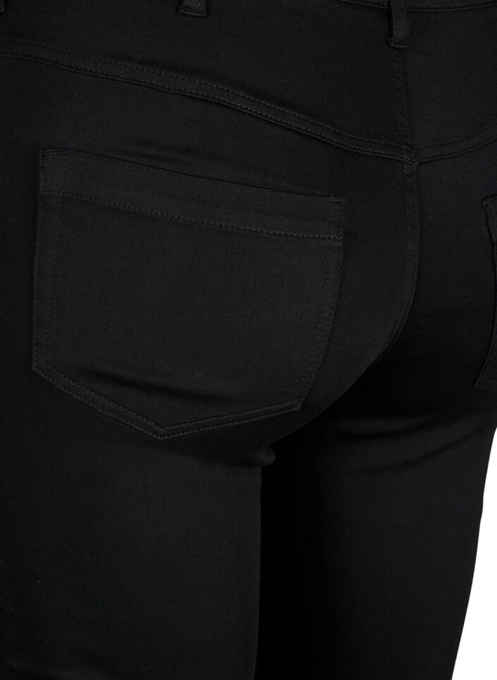 Super slim Amy jeans met borduurdetail, Black, Packshot image number 3