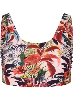 Haut de bikini à encolure ronde, Palm Print, Packshot image number 0