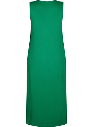 Mouwloze, geribde jurk van viscose, Jolly Green, Packshot image number 1