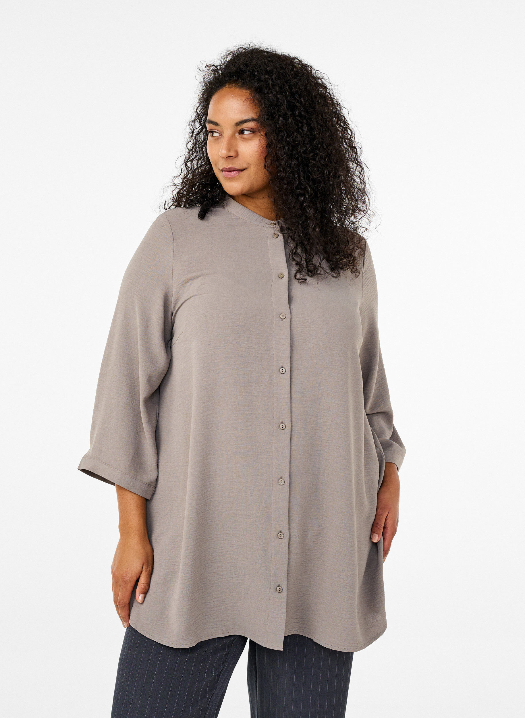 ZizziTuniek met 3/4 mouwen, Beige, Model image number 0