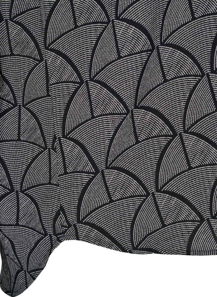 Blouse met korte mouwen en print, Black Grey Graphic , Packshot image number 3