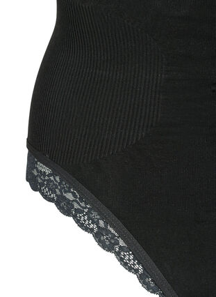 Lingerie sculptante, collants avec lacets, Black, Packshot image number 3
