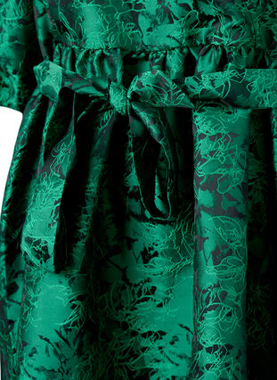 Robe portefeuille courte à manches 3/4, Green , Packshot image number 2