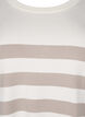 Pull ray&eacute; en viscose avec manches 3/4, Birch/Simply Taupe, Packshot image number 2