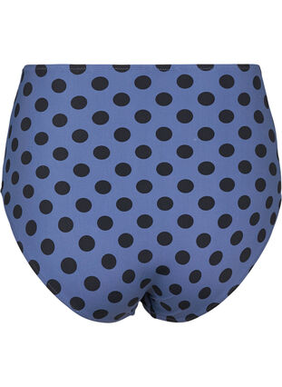 Bikinibroekje met hoge taille en print, Blue Indigo Dot, Packshot image number 1