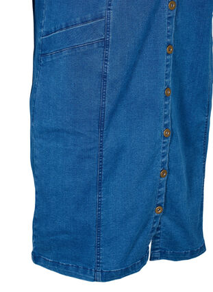 Robe chemise denim à manches 3/4, Blue denim, Packshot image number 3