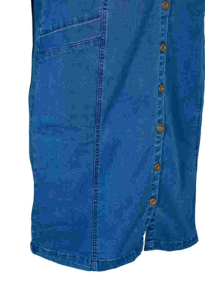 Robe chemise denim à manches 3/4, Blue denim, Packshot image number 3