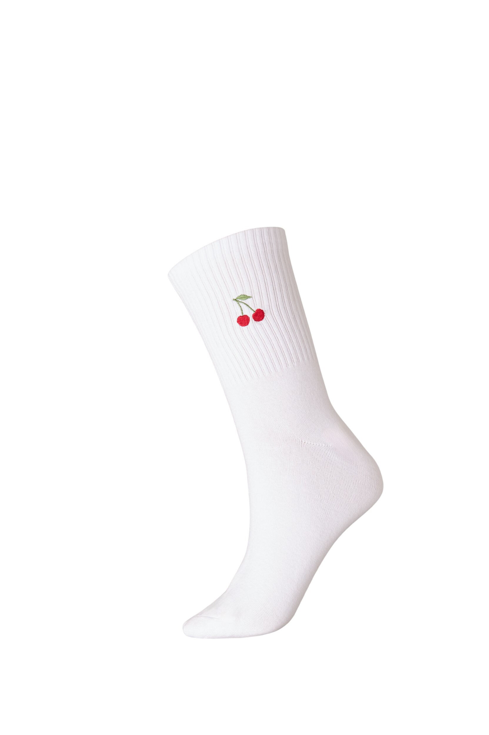Zizzi Chaussettes en coton &agrave; motifs, Blanc, Packshot image number 0