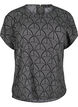 Blouse met korte mouwen en print, Black Grey Graphic , Packshot image number 0