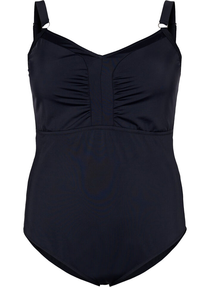 Maillot de bain avec draperies, Black, Packshot image number 0