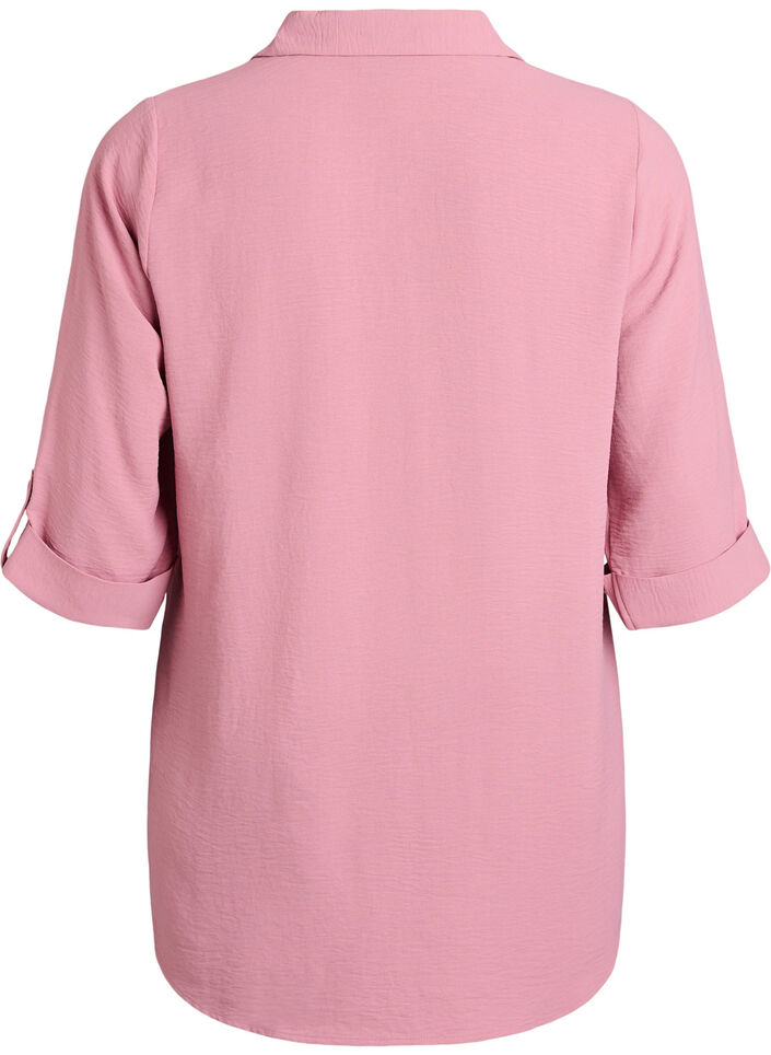 FLASH - Shirt met 3/4 mouwen en borstzakken, Roze, Packshot image number 1