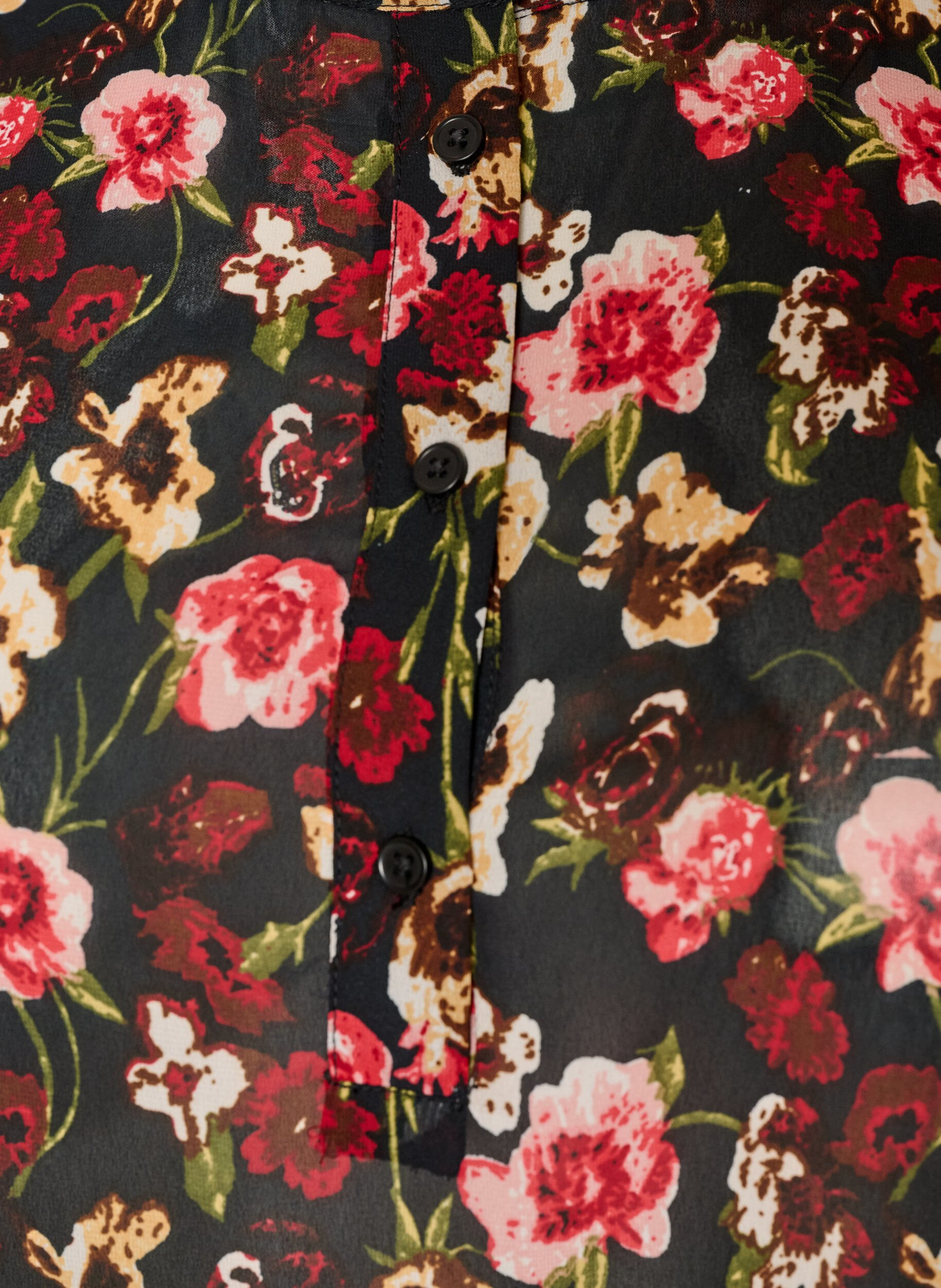 ZizziBlouse met all-overprint en korte knoopsluiting, Roze, Packshot image number 2