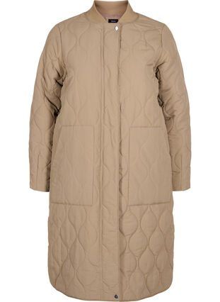 Longue veste matelassée avec fermeture éclair et poches, Amphora, Packshot image number 0