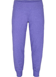 Pantalon en maille mélangée avec côtes, Purple Opulence Mel., Packshot